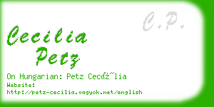 cecilia petz business card